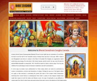 Pranavashram.com(Bharat Sevashram Sangha Canada Hindu Heritage) Screenshot