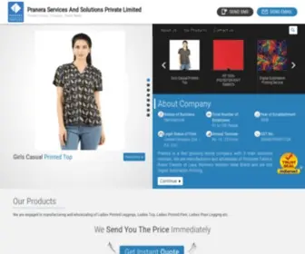 Pranerafashions.in(Pranera Services And Solutions Private Limited) Screenshot