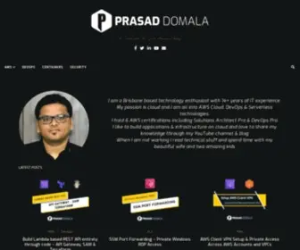 Prasaddomala.com(A Cloud Enthusiast Blog) Screenshot