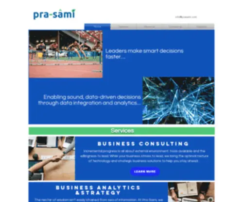 Prasami.com(Pra-Sami Technologies are experts in creating Insights (Machine Learning)) Screenshot