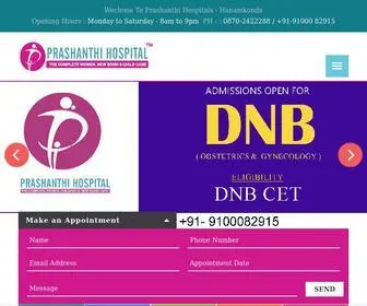 Prashanthihospitals.com(Best Hospitals in Warangal) Screenshot