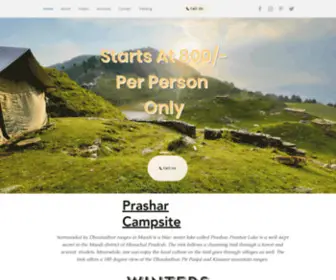 Prasharcampsite.com(Best hotel in prashar lake) Screenshot