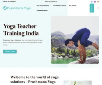 Prashmanayoga.com(Prashmana Yoga) Screenshot