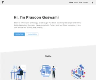 Prasoon.me(Portfolio) Screenshot