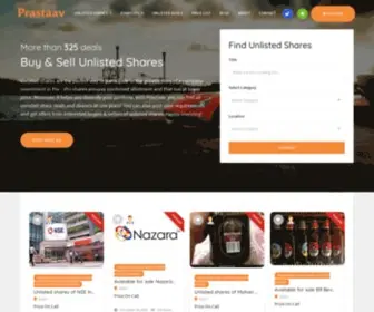 Prastaav.com(Buy Unlisted Shares) Screenshot