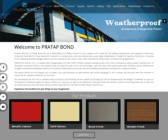 Pratapbond.com(Aluminium composite panel) Screenshot