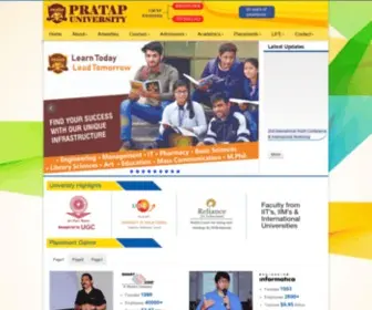 Pratapuniversity.in(PRATAP UNIVERSITY) Screenshot