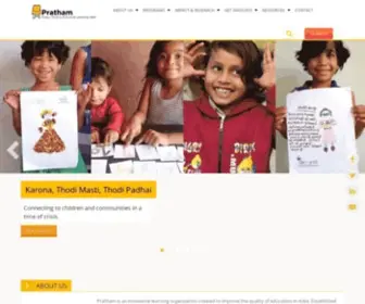 Pratham.org(Every Child In School and Learning Well) Screenshot