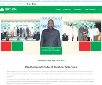 Prathimaeducation.org(Prathima Institute of Medical Sciences) Screenshot