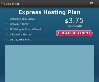 Praticohost.com(Linux Web Hosting solutions provided by Pratico Host) Screenshot