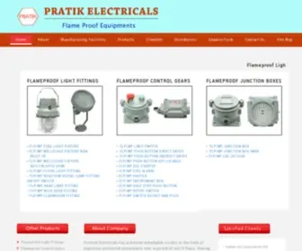 Pratikelectricals.com(Flameproof Light Fittings) Screenshot