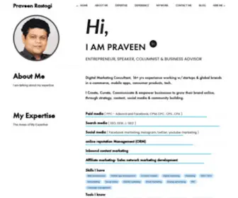 Praveenrastogi.com(Freelance Digital Marketing Expert) Screenshot