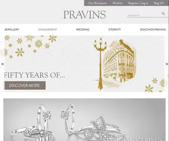 Pravins.co.uk(Diamond jewellery specialists) Screenshot