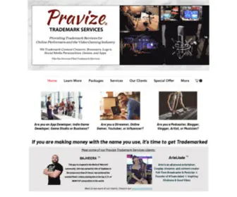 Pravize.com(Trademark Filing) Screenshot