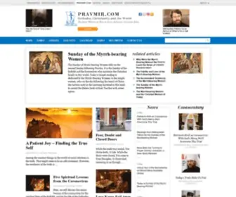 PravMir.com(A Russian Orthodox Church Website) Screenshot