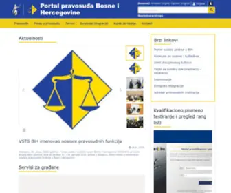 Pravosudje.ba(Glavni portal VSTV) Screenshot