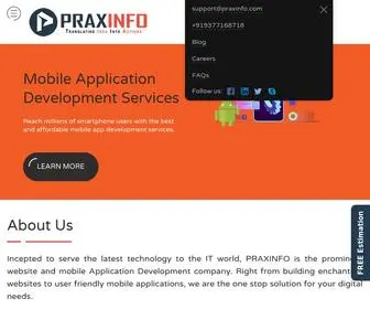 Praxinfo.com(Mobile Application Development Company) Screenshot