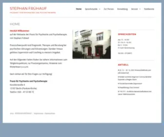 Praxis-Fruehauf.net(Frühauf Psychiatrie) Screenshot