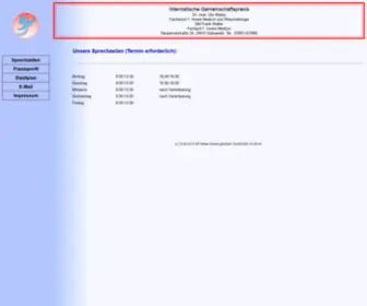 Praxis-Walter.de(Arztpraxis für Innere Medizin und Rheumatologie Dr) Screenshot