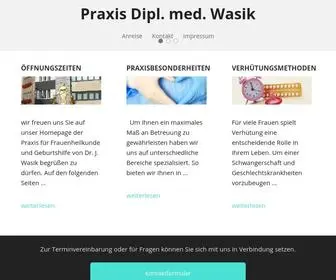 Praxis-Wasik.de(Frauenheilkunde und Geburtshilfe) Screenshot