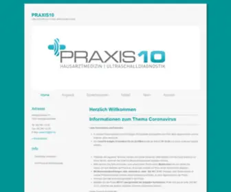 Praxis10.ch(Herzlich Willkommen) Screenshot