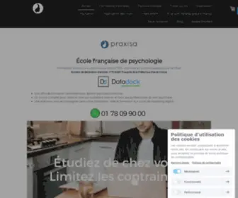 Praxisa.com(Formation en psychologie) Screenshot