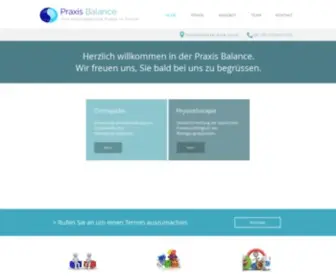 Praxisbalance.ch(Praxis Balance Ihre Orthopädische Praxis in Zürich) Screenshot