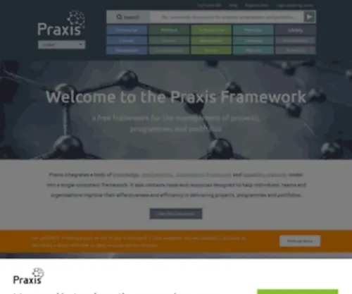 Praxisframework.org(Praxis is a free framework for the management of projects) Screenshot
