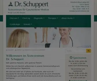 Praxisklinikbonn.de(Dr. Schuppert Ärztezentrum für Ganzheitliche Medizin) Screenshot