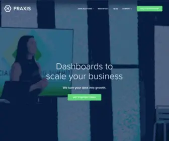 Praxismetrics.com(Talk to our experts. Business Intelligence Agency) Screenshot
