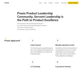 Praxisproduct.com(Praxis Product Leadership Development) Screenshot