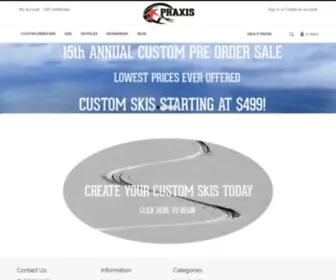 Praxisskis.com(Praxis Custom Skis) Screenshot