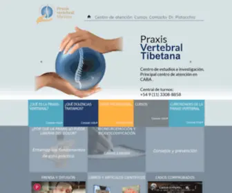 Praxisvertebral.com.ar(Bienvenidos a la portada) Screenshot