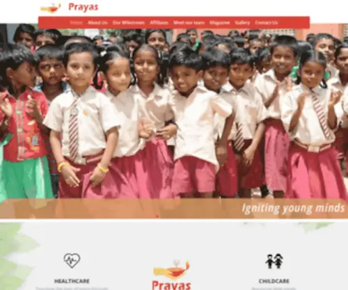 Prayastrust.com(Prayas) Screenshot