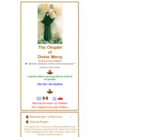 Praydivinemercy.com(Chaplet of Divine Mercy) Screenshot