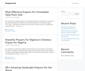 Prayerscrib.com(Prayer is the answer to all situations in life) Screenshot