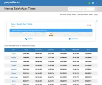 Prayertim.es(Muslim Prayer Azan Times) Screenshot