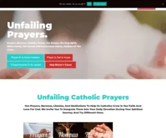 Prayertostjoseph.top(Unfailing Catholic Prayers) Screenshot