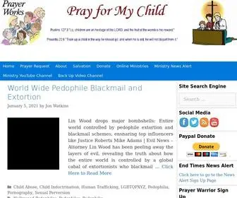 Prayformychild.org(We need to Cover ALL Children in Prayer) Screenshot