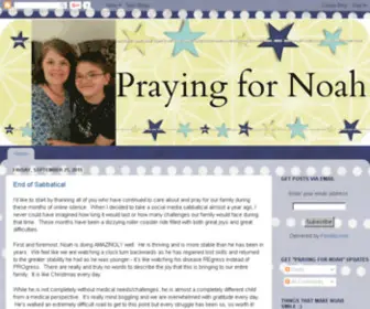 Prayingfornoah.com(Praying For Noah) Screenshot