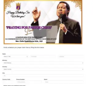 Prayingforpastorchris.com(Praying For Pastor Chris' Live) Screenshot