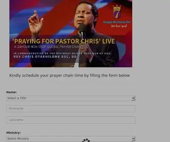 Prayingforpastorchris.org(Praying For Pastor Chris' Live) Screenshot