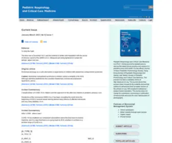 PRCCM.org(Pediatric Respirology and Critical Care Medicine) Screenshot