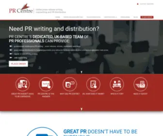 Prcentre.co.uk(Online PR distribution and press release writing service) Screenshot