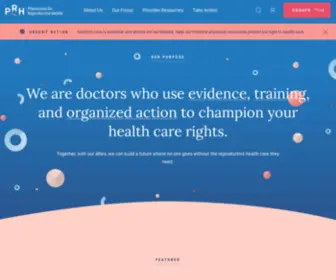 PRCH.org(Physicians for Reproductive Health) Screenshot