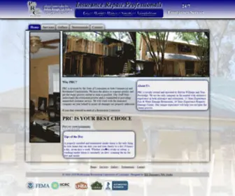 Prcofla.com(Professional Restoration Contractors of Louisiana) Screenshot