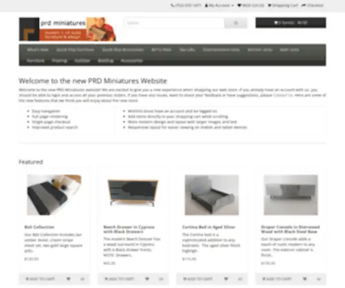 PRdminiatures.com(PRD Miniatures) Screenshot