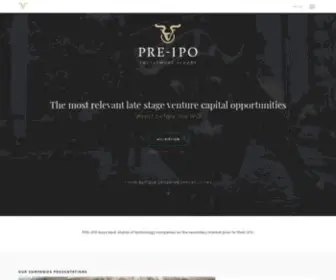 Pre-Ipo.com(Investissez avant l'introduction en Bourse) Screenshot