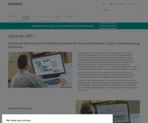 Preactor.com(Opcenter APS) Screenshot