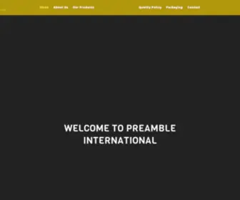 Preambleinternational.com(PREAMBLE INTERNATIONAL) Screenshot